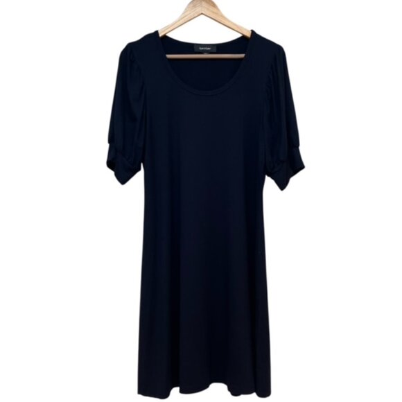 Karen Kane Erin A-Line scoop neck Jersey Dress in Navy size L - Picture 2 of 10